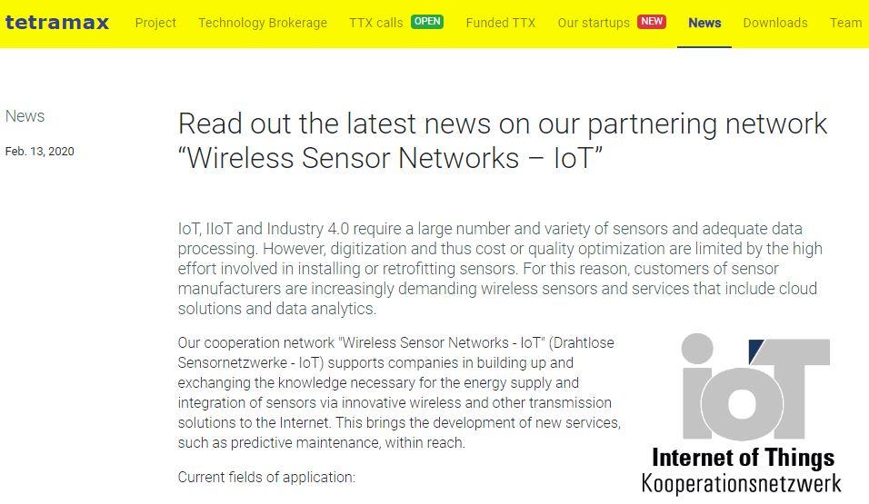 tetramax iot partnering